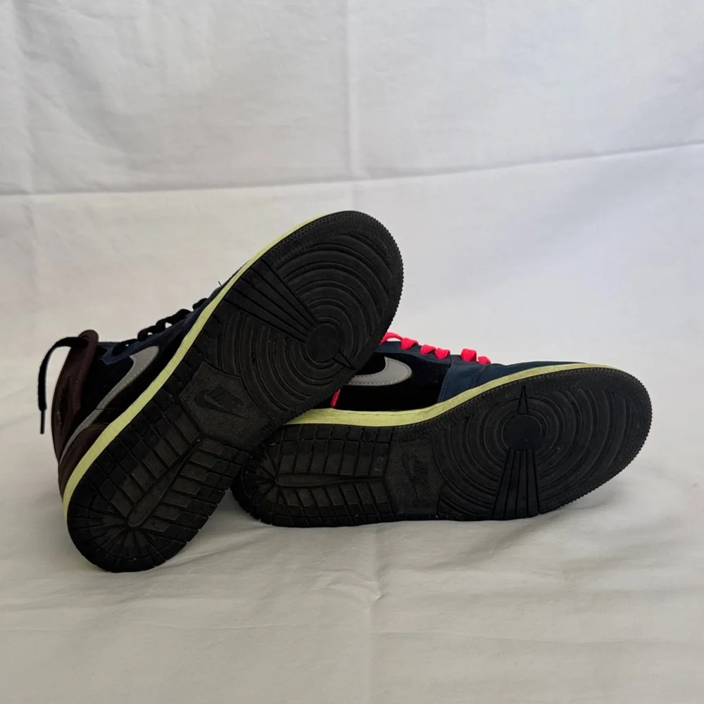 Nike Kids High-Top Sneakers — Teal, Hot Pink, Yellow, Brown, Black